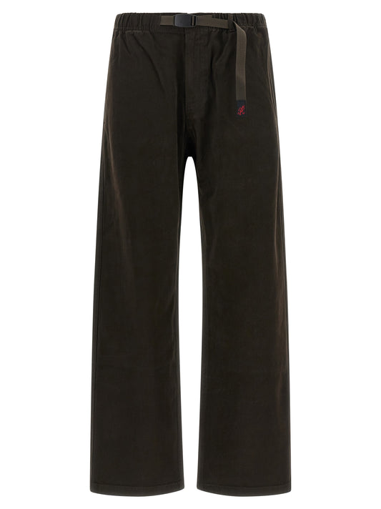 Brown Cotton Casual Pants