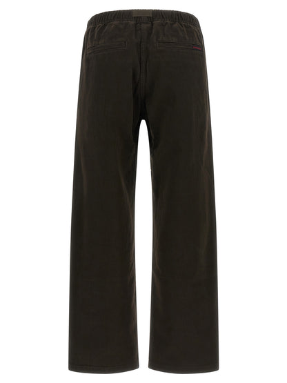 Brown Cotton Casual Pants