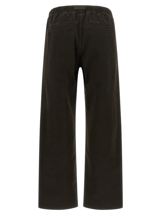 Brown Cotton Casual Pants