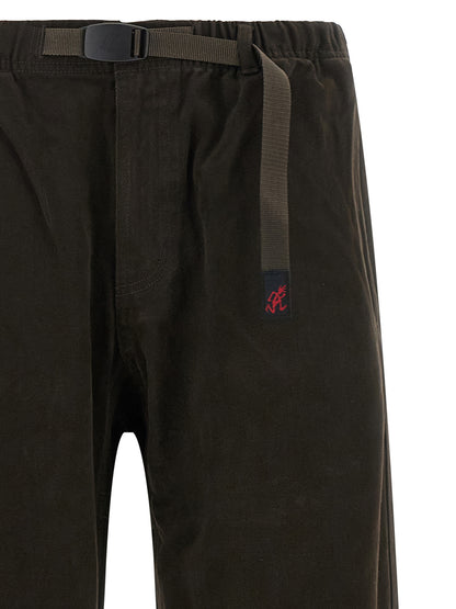 Brown Cotton Casual Pants