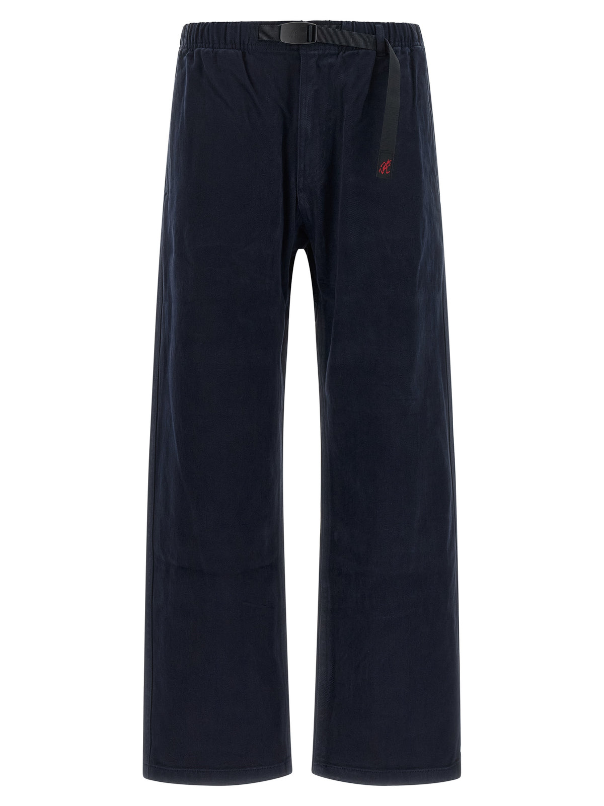 Blue Cotton Casual Pants