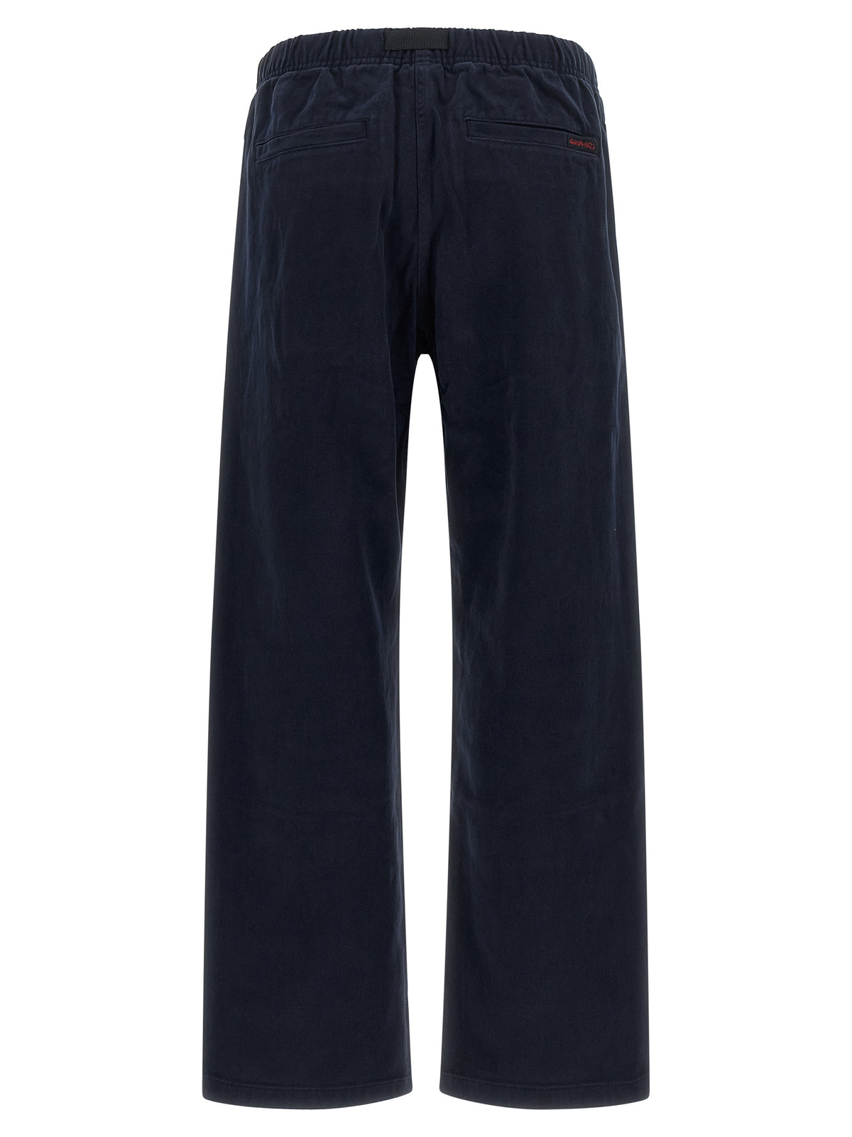 Blue Cotton Casual Pants