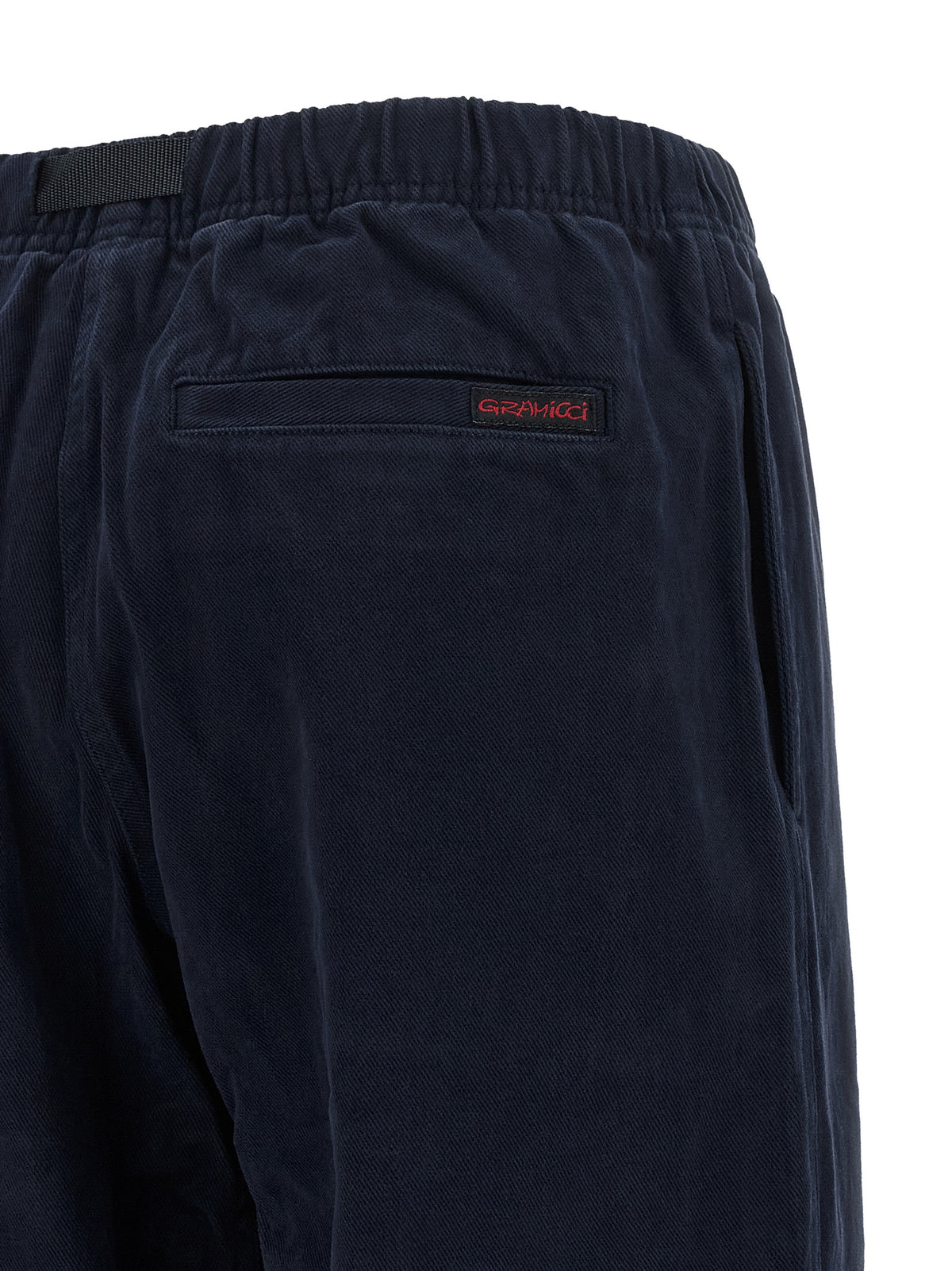 Blue Cotton Casual Pants