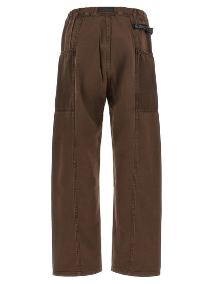 Brown Cotton Casual Pants