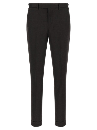 Brown Virgin Wool Dress Pants