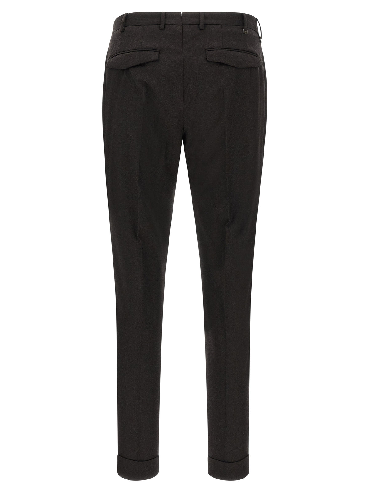 Brown Virgin Wool Dress Pants
