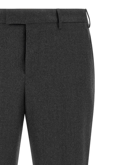 Gray Virgin Wool Dress Pants
