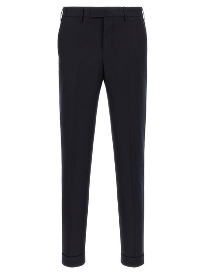 Blue Virgin Wool Dress Pants