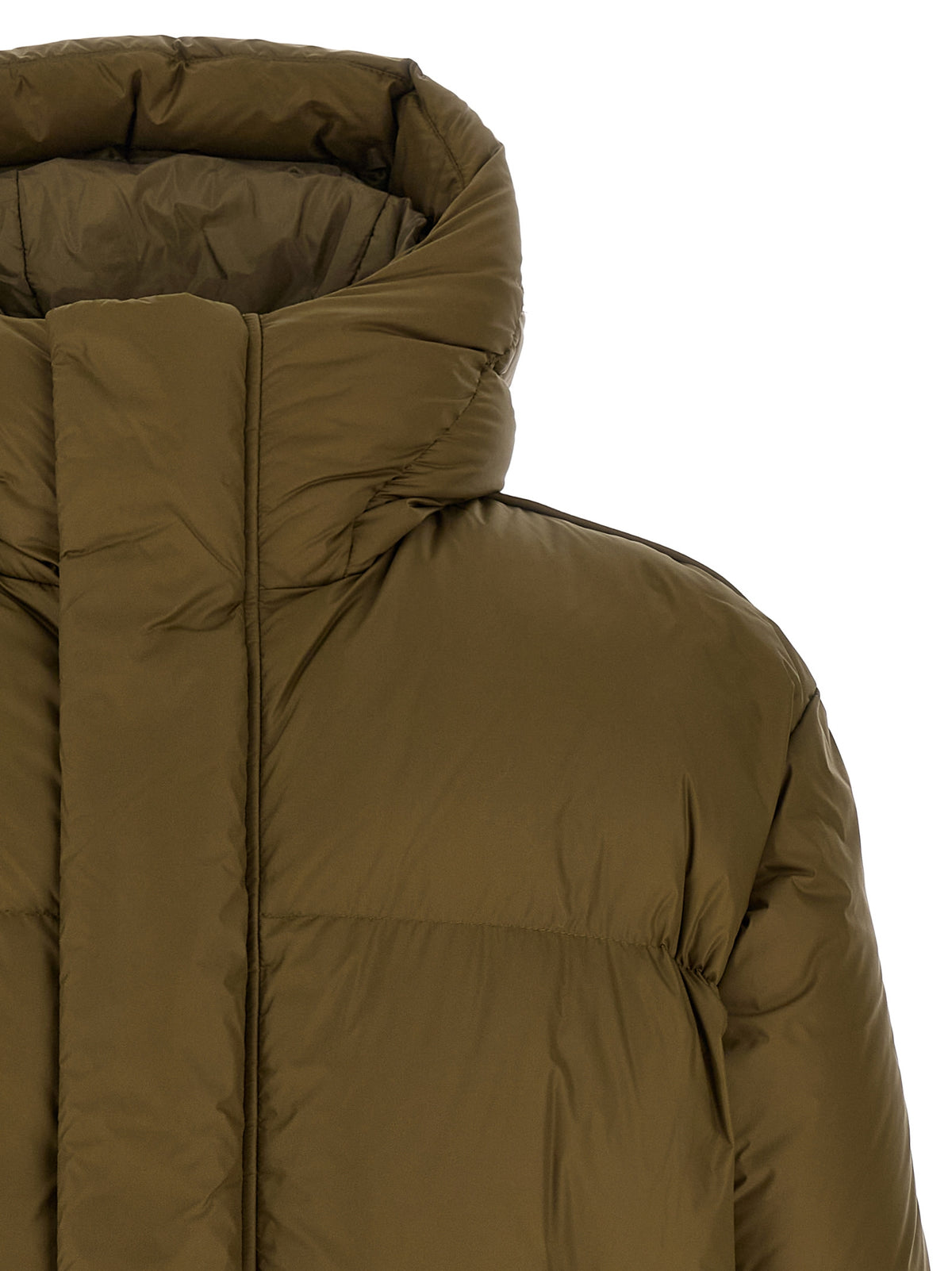 Bicolor Polyamide Full-Length Jacket