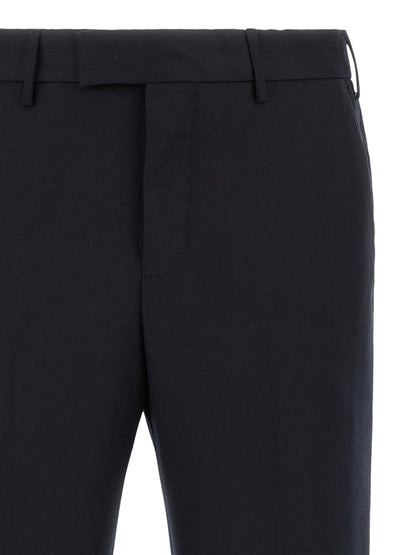 Blue Virgin Wool Dress Pants