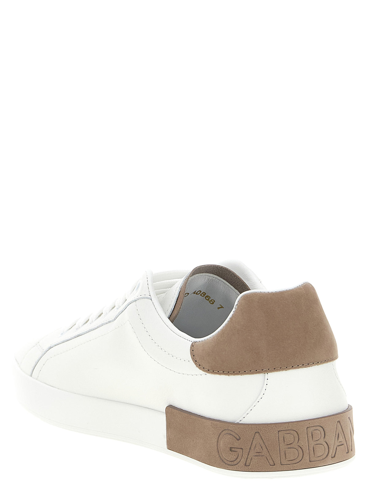 Beige Calfskin Low Top Sneakers