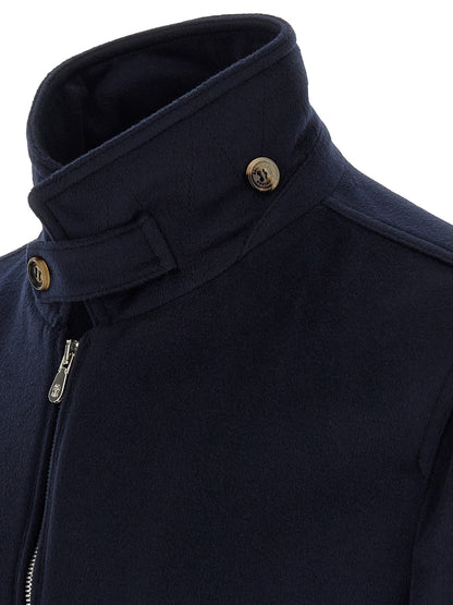 Blue Virgin Wool Bomber