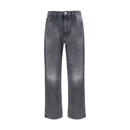 Black Cotton Relaxed Fit Jeans