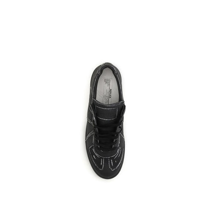Black Calf Leather Bos Taurus Low Top Sneakers