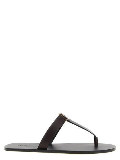 Brown Calfskin Slides