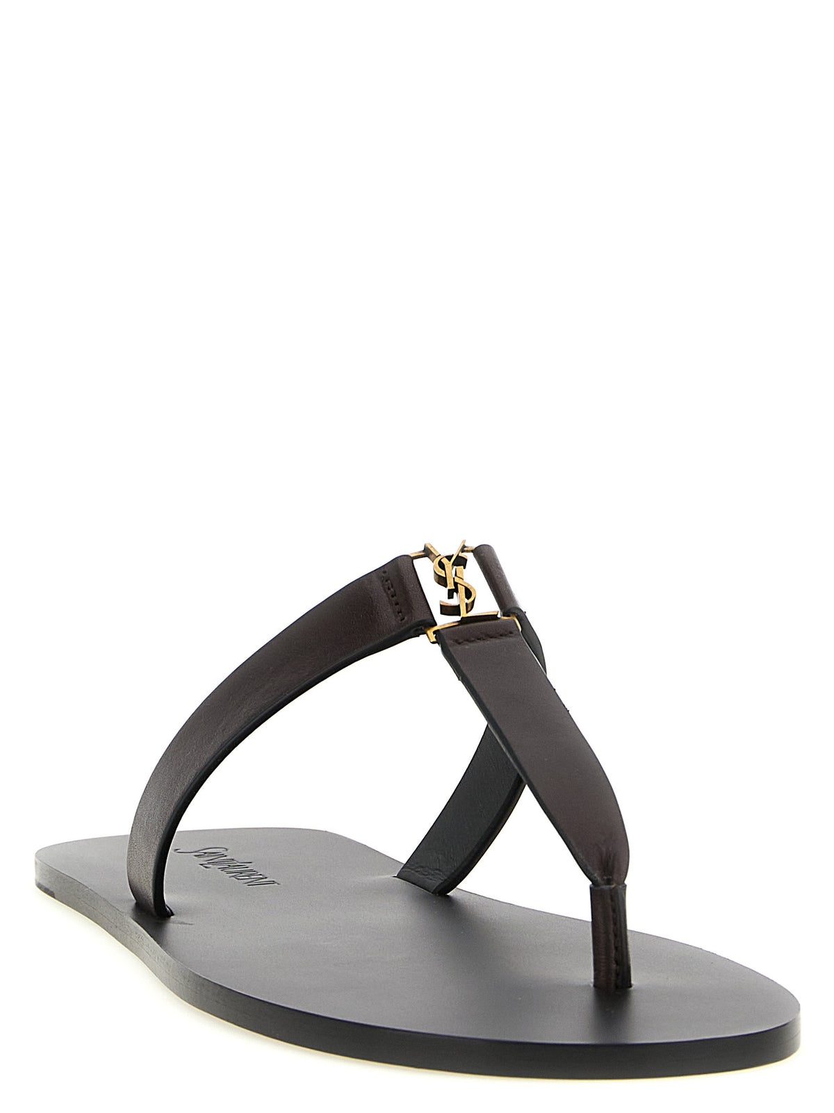 Brown Calfskin Slides