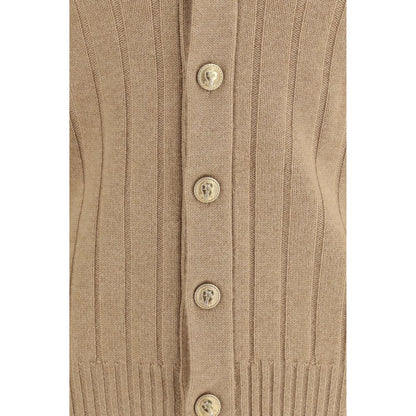 Beige Cashmere Cardigan