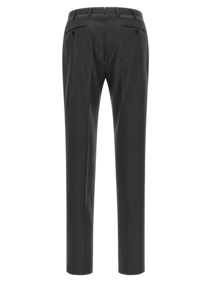 Gray Virgin Wool Dress Pants