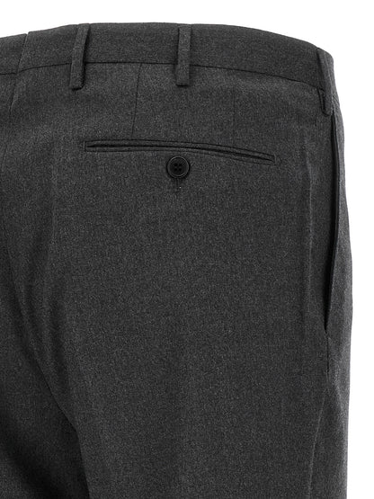 Gray Virgin Wool Dress Pants