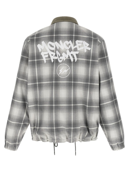 Gray Cotton Full-Length Jacket