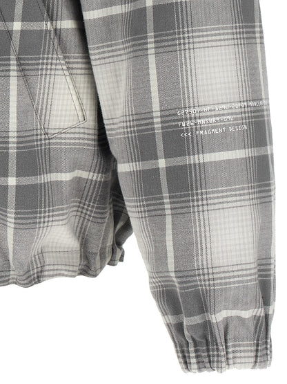 Gray Cotton Full-Length Jacket