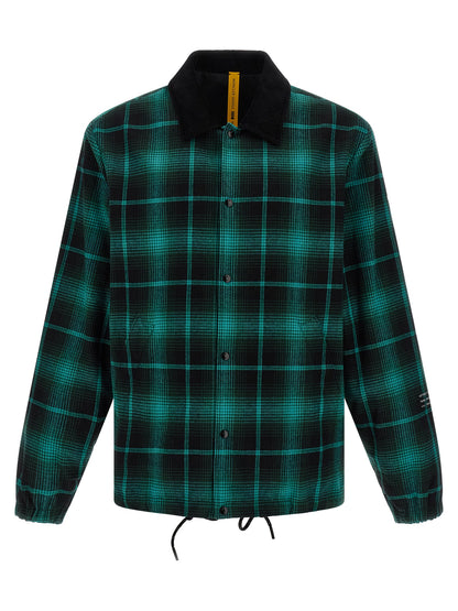 Bicolor Cotton Full-Length Jacket