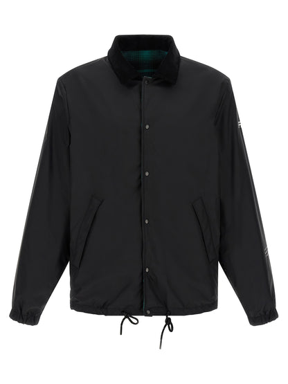 Bicolor Cotton Full-Length Jacket