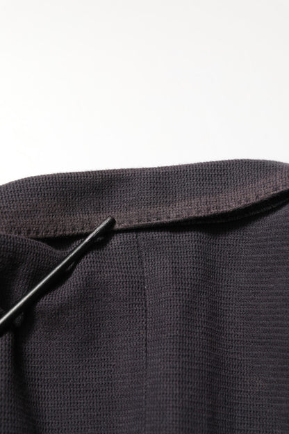Dark Gray Cotton Men Single Breasted Jacket