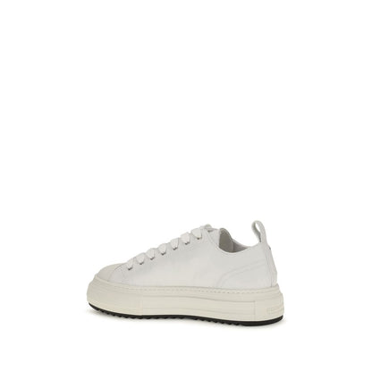 White Polyethylene Platform Sneakers
