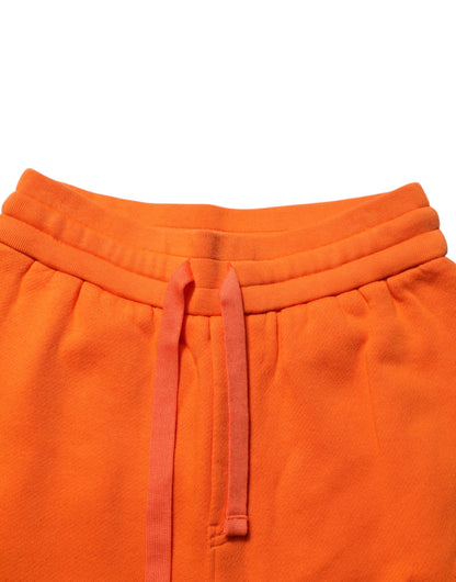 Orange Cotton DGVIB3 Men Trackpants Pants