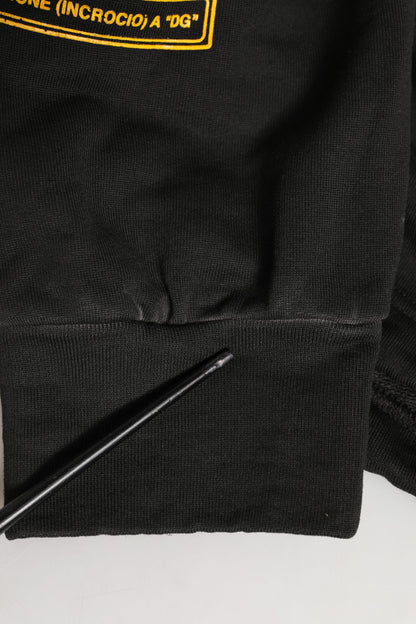 Black Cotton DG Shield Hooded Sweatshirt Sweater