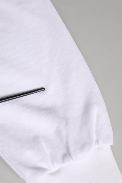 White Cotton DG Crew Neck Sweatshirt Sweater