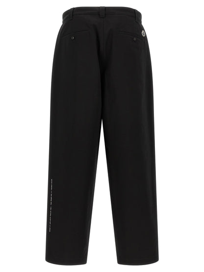 Black Cotton Casual Pants