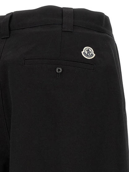 Black Cotton Casual Pants