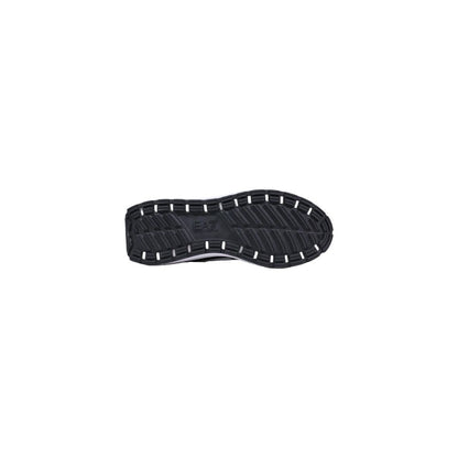 Black And White Polyethylene Athletic Sneakers