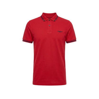 Red Cotton Men Polo-Shirt