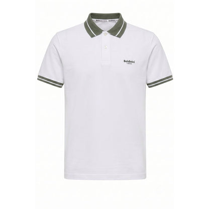 White Cotton Men Polo-Shirt