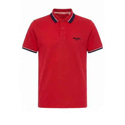 Red Cotton Men Polo-Shirt
