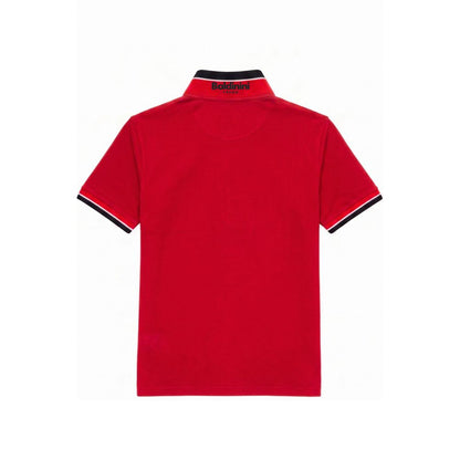 Red Cotton Men Polo-Shirt