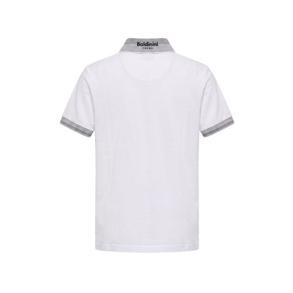 White Cotton Men Polo-Shirt
