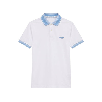 White Cotton Men Polo