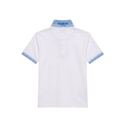 White Cotton Men Polo