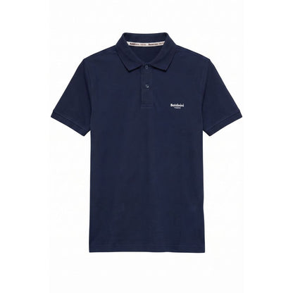 Blue Cotton Men's Polo-Shirt