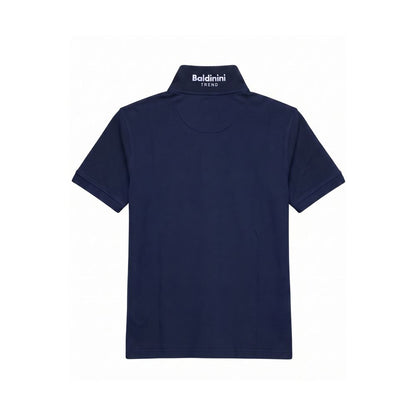 Blue Cotton Men's Polo-Shirt