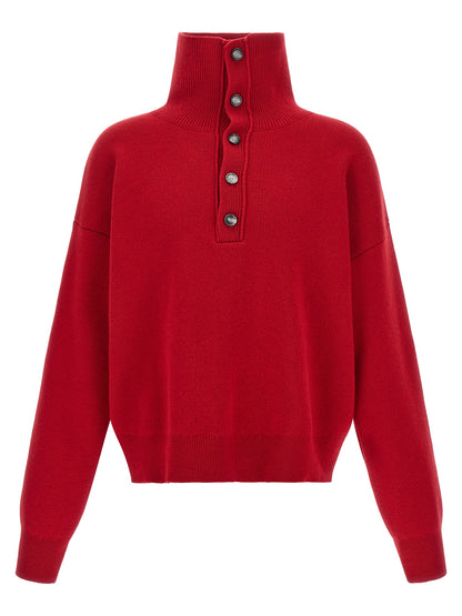 Red Wool Cardigan