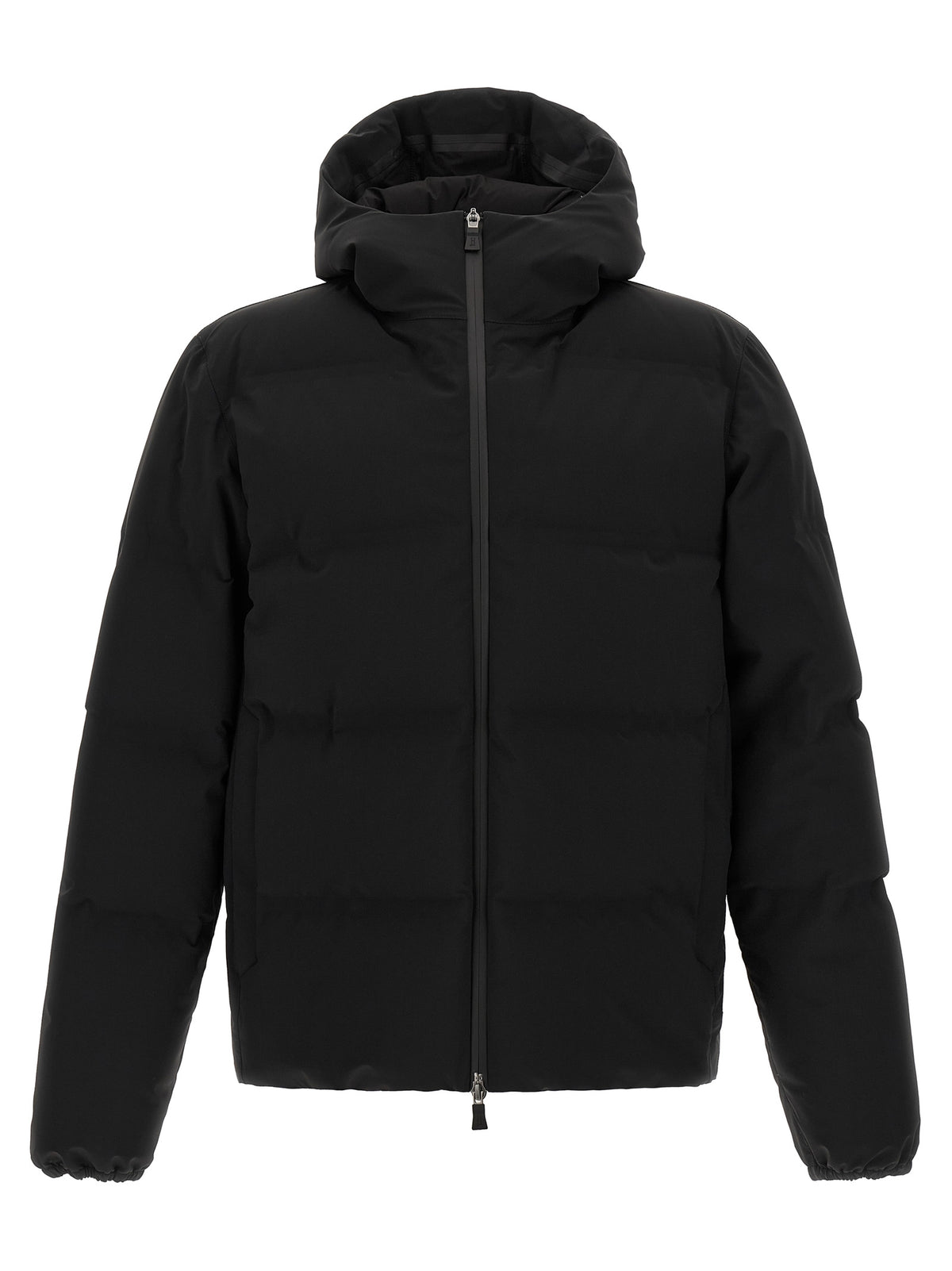 Black Polyamide Full-Length Jacket
