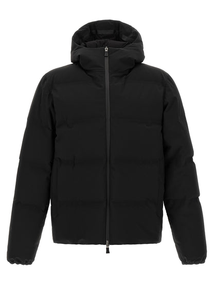 Black Polyamide Full-Length Jacket