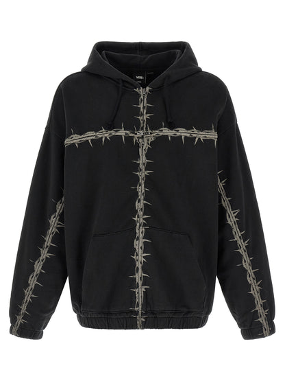 Black Cotton Sweatshirt