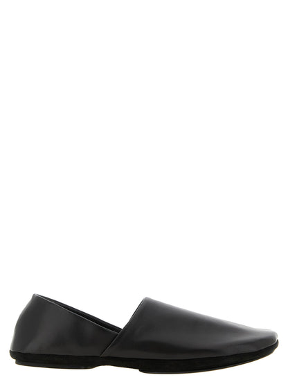 Black Lamb Leather Slip-On Loafers