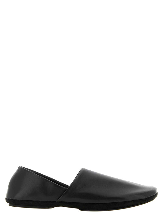 Black Lamb Leather Slip-On Loafers